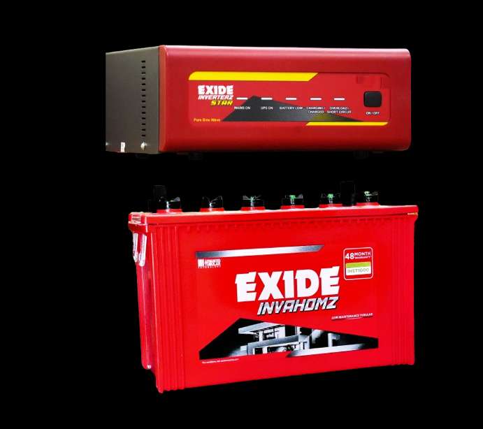 Exide Star 700VA Inverter Exide Inva Homz 1000 Tubular Battery Combo